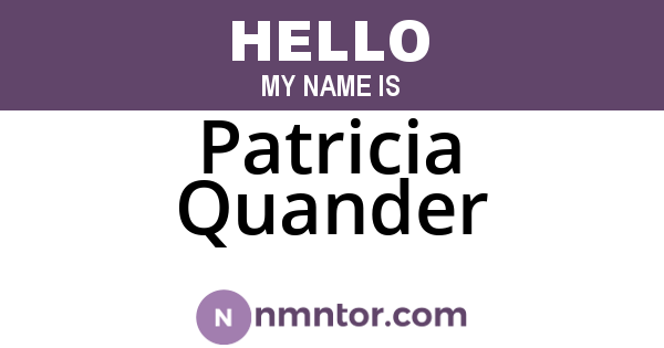 Patricia Quander
