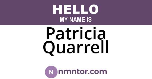 Patricia Quarrell