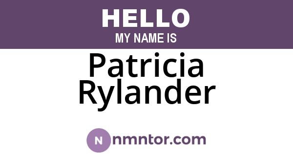 Patricia Rylander