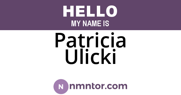 Patricia Ulicki