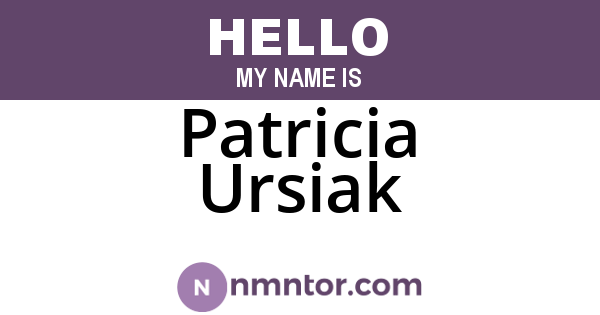 Patricia Ursiak