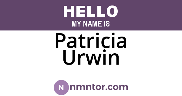 Patricia Urwin