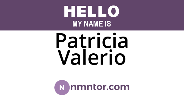 Patricia Valerio