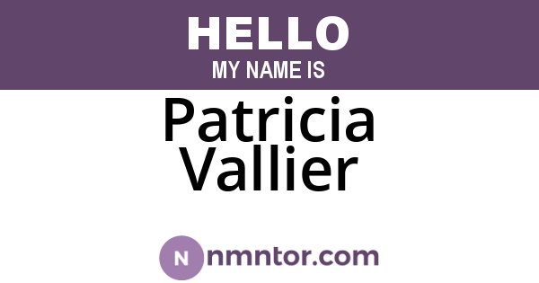Patricia Vallier