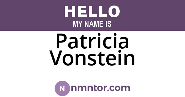 Patricia Vonstein