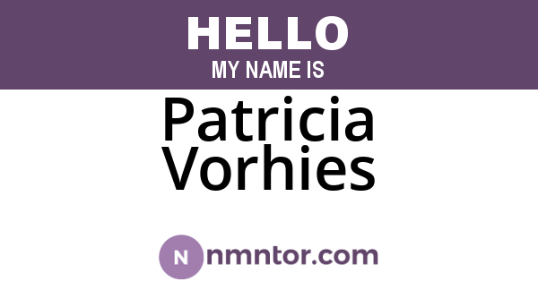 Patricia Vorhies