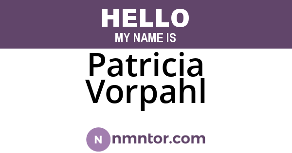 Patricia Vorpahl