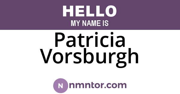 Patricia Vorsburgh