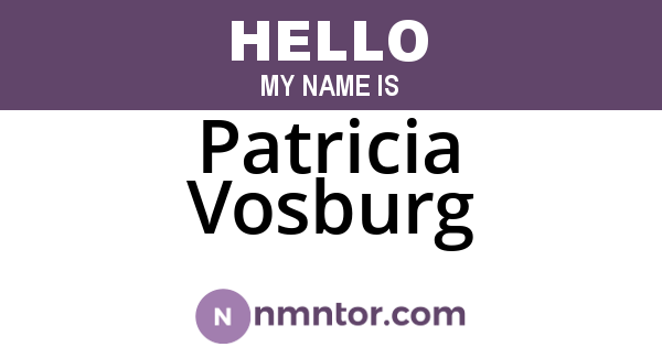 Patricia Vosburg