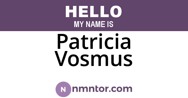 Patricia Vosmus