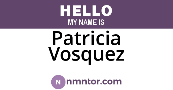 Patricia Vosquez