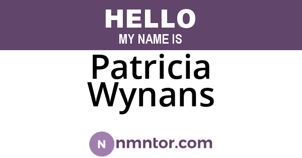 Patricia Wynans
