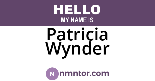 Patricia Wynder