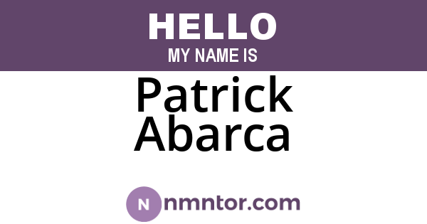 Patrick Abarca