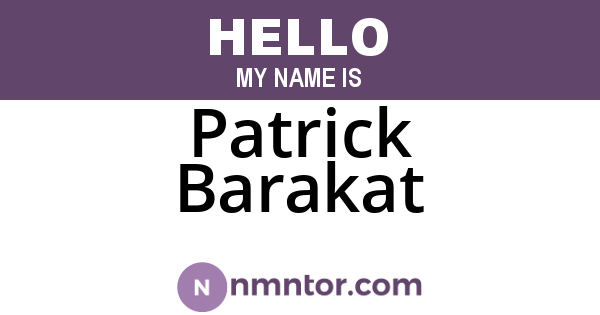 Patrick Barakat