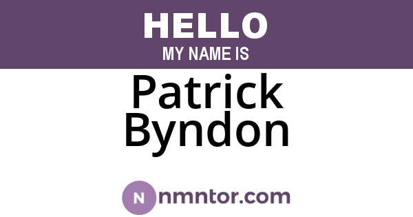 Patrick Byndon