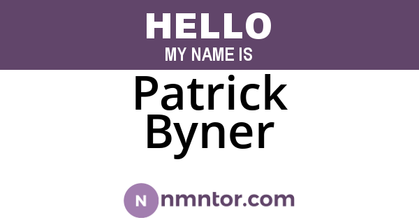 Patrick Byner