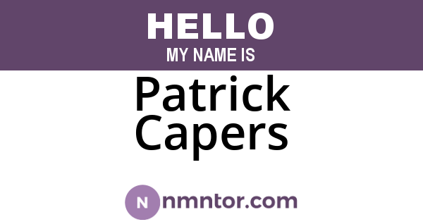 Patrick Capers