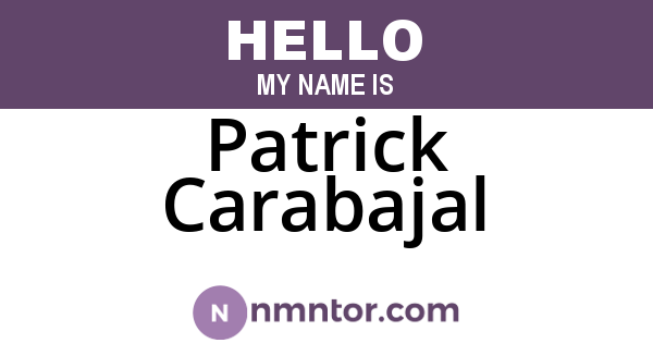 Patrick Carabajal