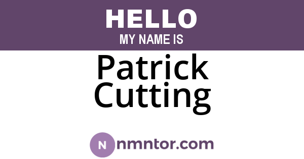 Patrick Cutting