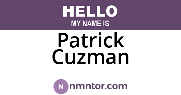 Patrick Cuzman