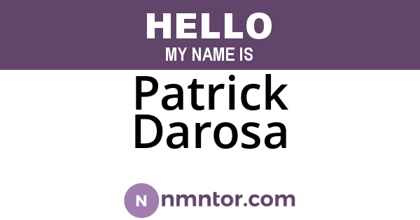 Patrick Darosa