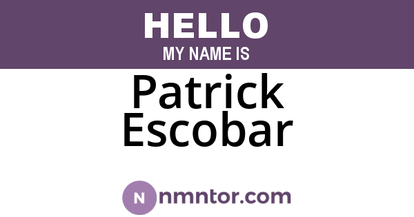 Patrick Escobar