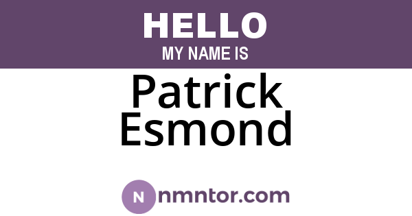 Patrick Esmond