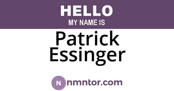 Patrick Essinger