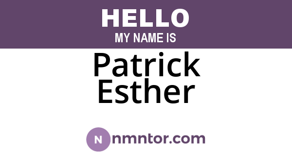 Patrick Esther