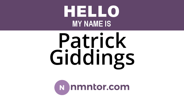 Patrick Giddings