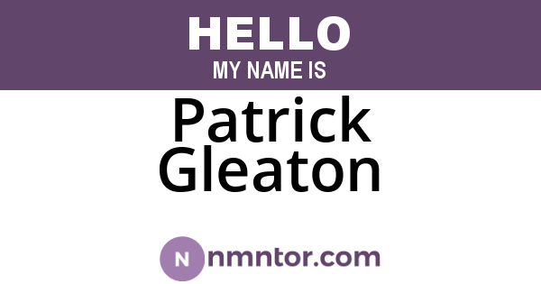 Patrick Gleaton
