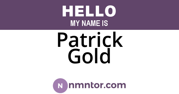 Patrick Gold