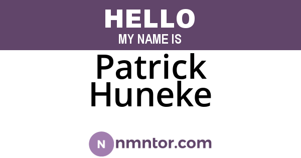 Patrick Huneke
