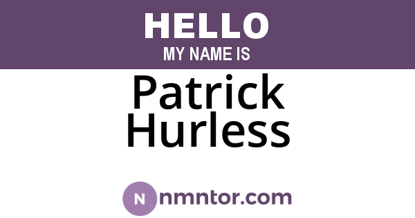 Patrick Hurless