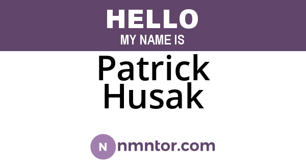 Patrick Husak