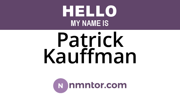 Patrick Kauffman