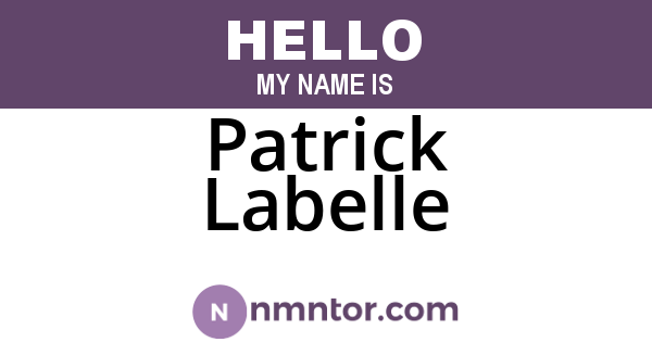 Patrick Labelle