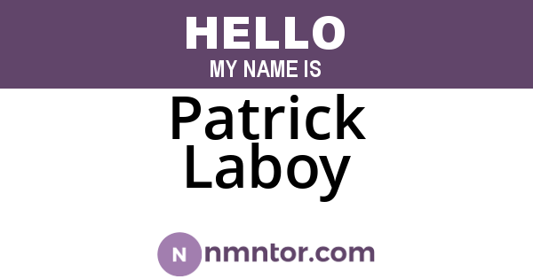 Patrick Laboy