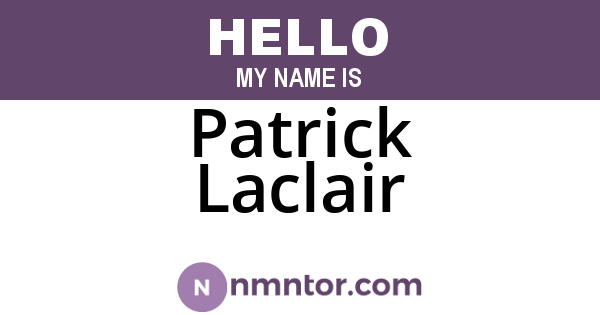 Patrick Laclair