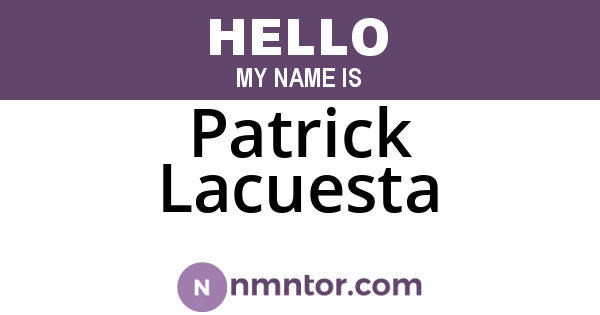 Patrick Lacuesta