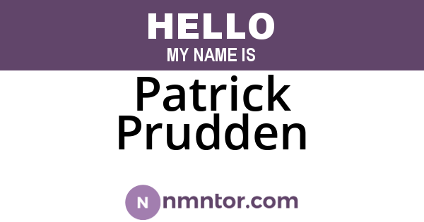 Patrick Prudden