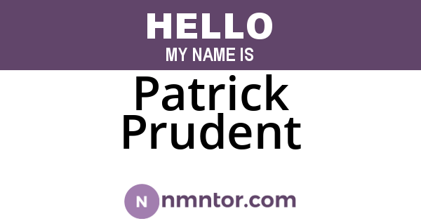 Patrick Prudent