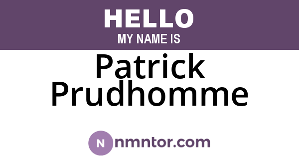Patrick Prudhomme
