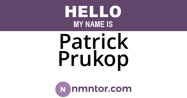 Patrick Prukop