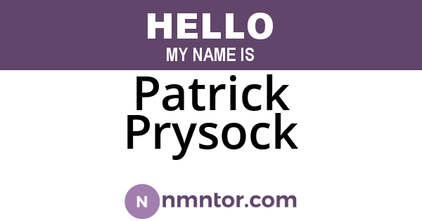 Patrick Prysock