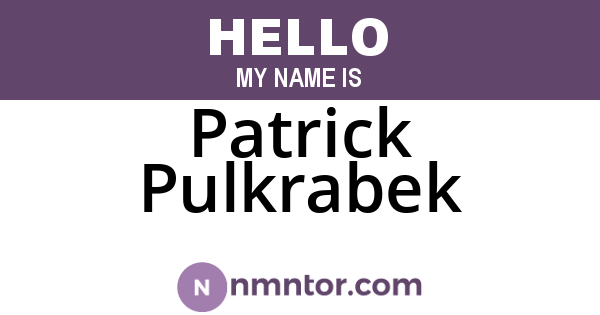Patrick Pulkrabek