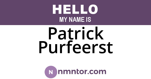 Patrick Purfeerst