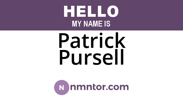 Patrick Pursell