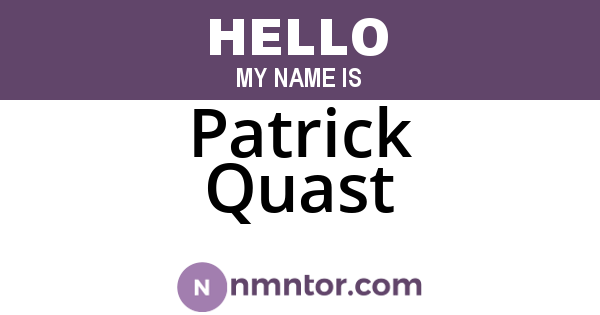 Patrick Quast
